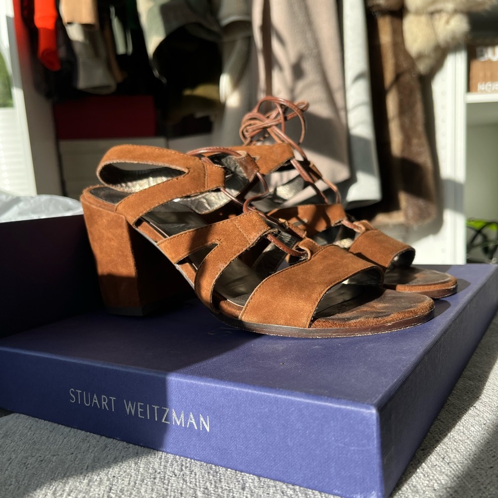 Stuart Weitzman suede sandals. Size 7.5 (usually wear 8)